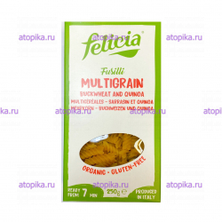 Паста Fusilli 4 злака (кукуруза, рис, гречиха, киноа) BIO Felicia - интернет-магазин диетических продуктов, товаров для аллергиков и астматиков