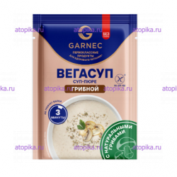 Суп-пюре "Вегасуп" грибной б/п, ТМ Гарнец, 20г - интернет-магазин диетических продуктов, товаров для аллергиков и астматиков