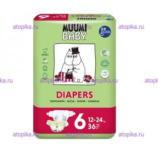 ЭКО - подгузники детские Muumi Baby юниор 12-24 кг 36 шт - интернет-магазин диетических продуктов, товаров для аллергиков и астматиков