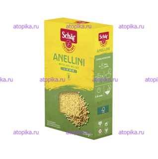 Макароны (колечки) "Anellini" Dr.Schar,срок до 19.09.2025 - интернет-магазин диетических продуктов, товаров для аллергиков и астматиков