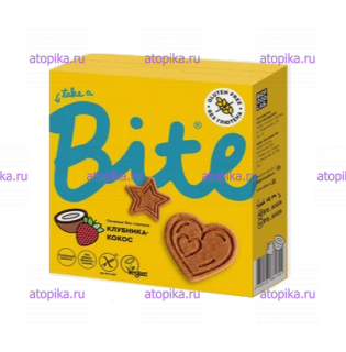 Печенье Bite «Клубника-кокос» 115г - интернет-магазин диетических продуктов, товаров для аллергиков и астматиков
