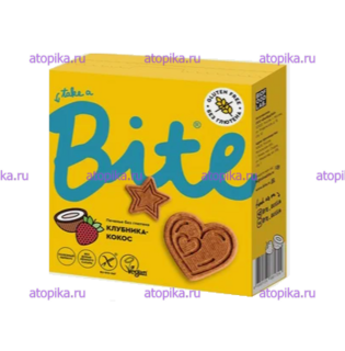 Печенье Bite «Клубника-кокос» 115г,срок до 20.07.2025 - интернет-магазин диетических продуктов, товаров для аллергиков и астматиков