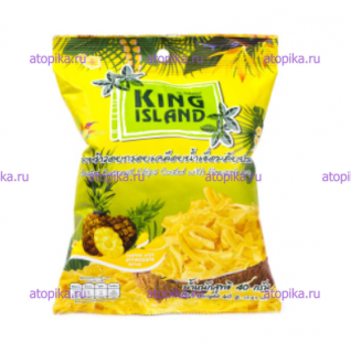 Кокосовые чипсы KING ISLAND с ананасом 40г - интернет-магазин диетических продуктов, товаров для аллергиков и астматиков