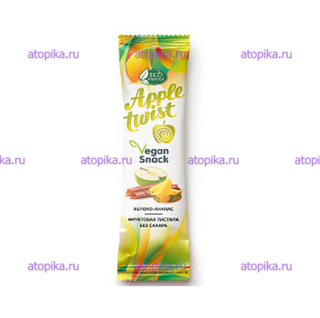 Фруктовая пастила APPLE TWIST Яблочная с ананасом, 30г - интернет-магазин диетических продуктов, товаров для аллергиков и астматиков