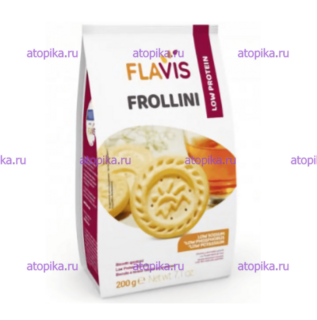 Печенье песочное Frollini FLAVIS (Dr.Schar) с низк.сод.белка 200г,срок до 08.10.2025 - интернет-магазин диетических продуктов, товаров для аллергиков и астматиков