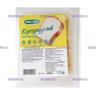 Хлеб кукурузный, ТМ Диетика - интернет-магазин диетических продуктов, товаров для аллергиков и астматиков