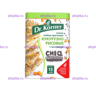 Хлебцы хрустяшие"Кукурузно-рисовые" с чиа и льном Dr.Korner  - интернет-магазин диетических продуктов, товаров для аллергиков и астматиков