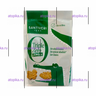 Печенье "Джунгли Triple zero" овсяное без сахара, Santiveri - интернет-магазин диетических продуктов, товаров для аллергиков и астматиков