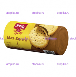 Печенье с кремом "какао" Maxi Sorrisi - интернет-магазин диетических продуктов, товаров для аллергиков и астматиков