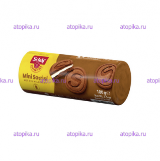 Печенье-сэндвич с молочной прослойкой Mini Sorrisi - интернет-магазин диетических продуктов, товаров для аллергиков и астматиков
