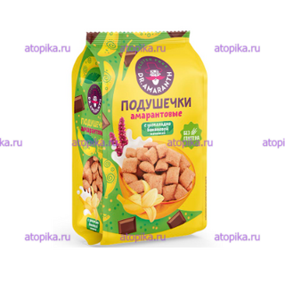 Подушечки амарантовые с шок.-банан. начинкой, Dr.Amaranth, 100г - интернет-магазин диетических продуктов, товаров для аллергиков и астматиков
