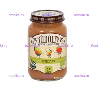 Пюре фруктовое "Яблоко-груша" для детского питания Rudolfs 190г - интернет-магазин диетических продуктов, товаров для аллергиков и астматиков
