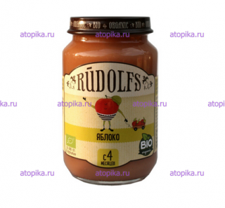 Пюре фруктовое "Яблоко" для детского питания Rudolfs 190г - интернет-магазин диетических продуктов, товаров для аллергиков и астматиков