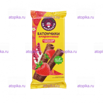 Батончики амарант-е с клубничной нач. в глазури, Dr.Amaranth, 19 г - интернет-магазин диетических продуктов, товаров для аллергиков и астматиков