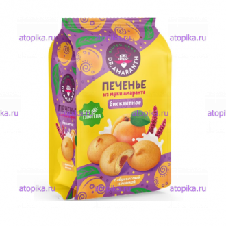 Печенье бисквитное с абрикосовой начинкой, Dr.Amaranth, 200г - интернет-магазин диетических продуктов, товаров для аллергиков и астматиков