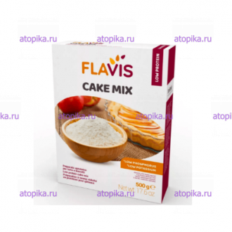 Смесь для тортов, кексов и маффинов Cake Mix с нсб, ТМ FLAVIS 500г - интернет-магазин диетических продуктов, товаров для аллергиков и астматиков