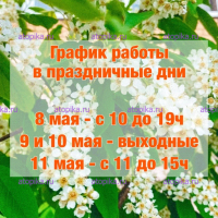 График работы в праздничные дни в честь Дня Победы - интернет-магазин диетических продуктов, товаров для аллергиков и астматиков